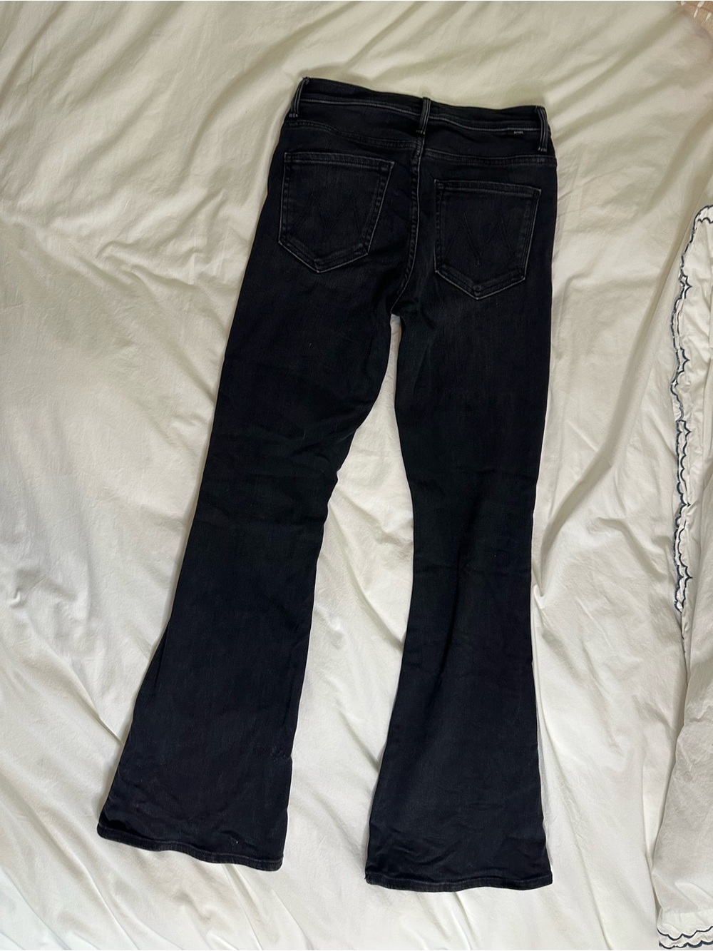 MOTHER Black Boot-Cut Jeans - Women's Stretch Denim - Picture 2 of 6